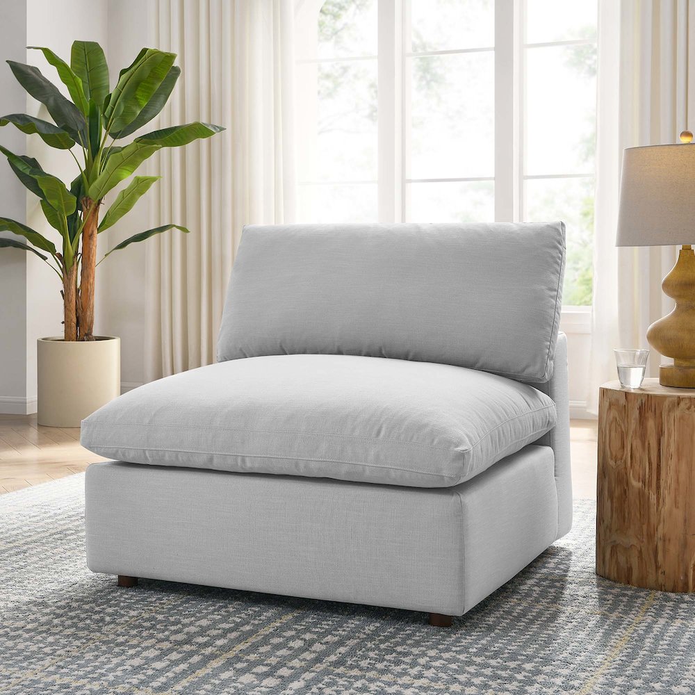 Commix Down Filled Overstuffed Armless Chair. Picture 7