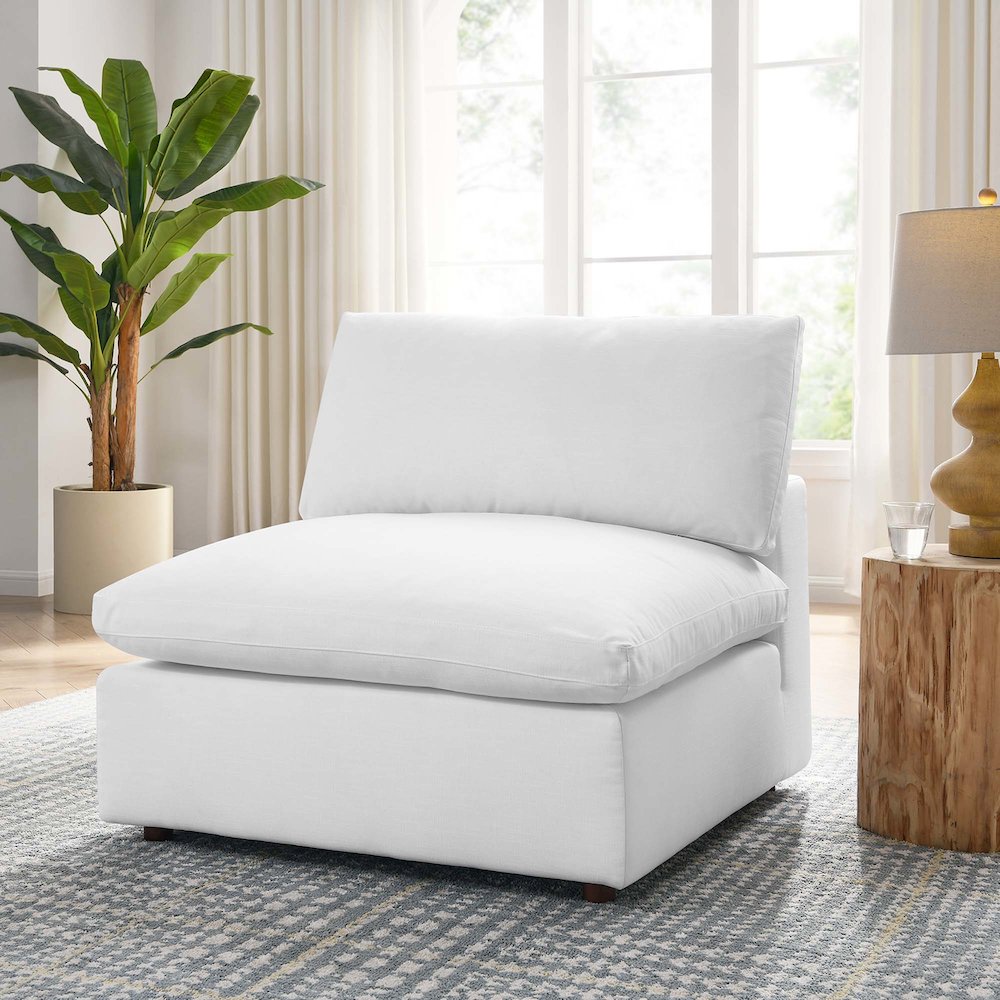 Commix Down Filled Overstuffed Armless Chair. Picture 7