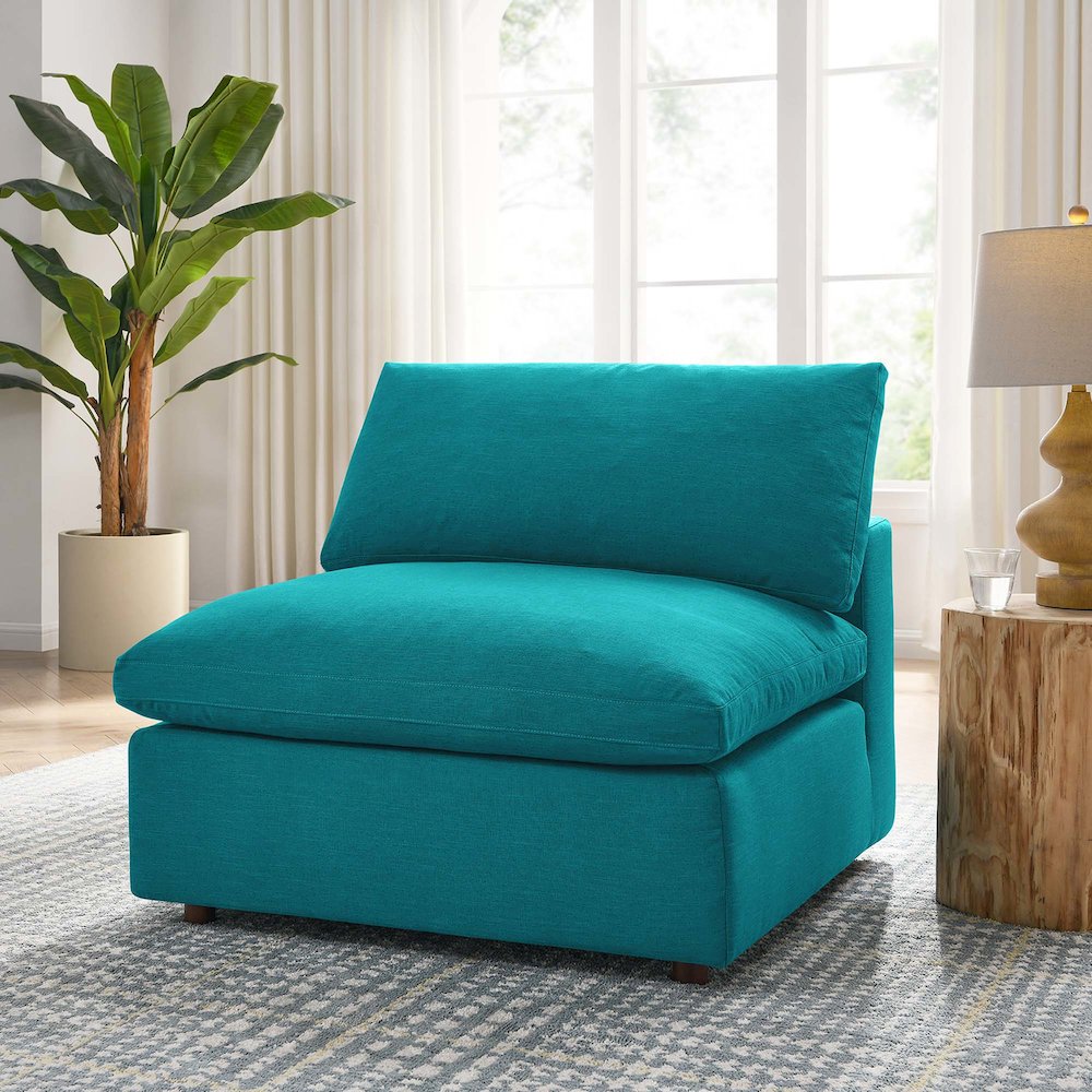 Commix Down Filled Overstuffed Armless Chair. Picture 7