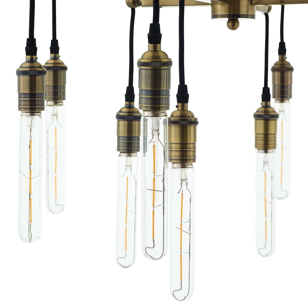 Resolve Antique Brass Ceiling Light Pendant Chandelier. Picture 3