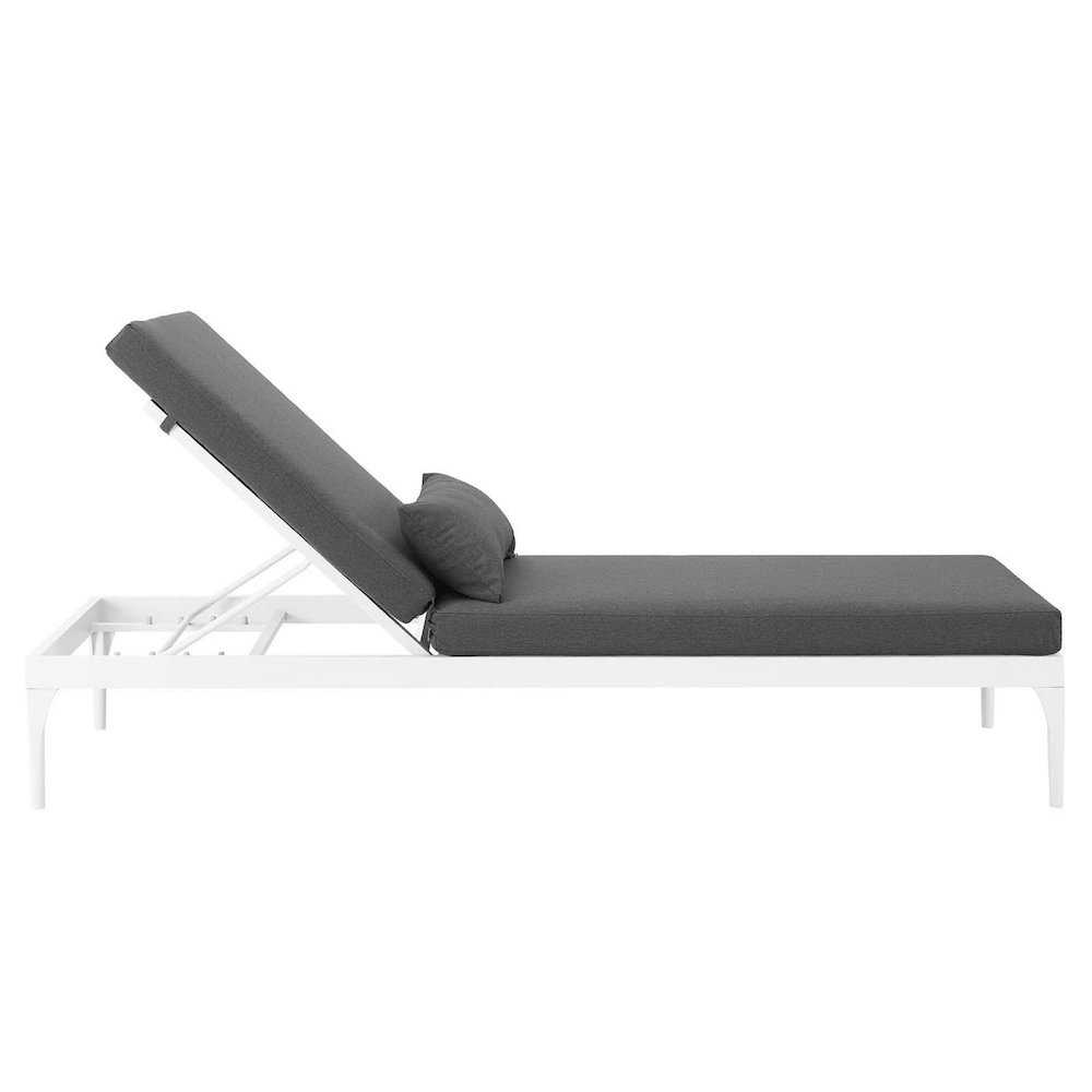 Perspective Cushion Outdoor Patio Chaise Lounge Chair. Picture 4