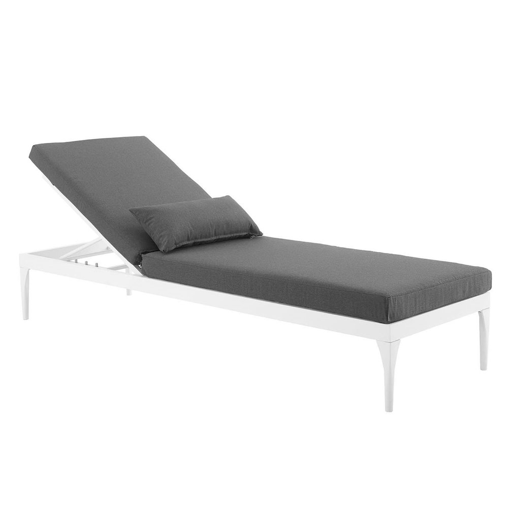 Perspective Cushion Outdoor Patio Chaise Lounge Chair. Picture 3