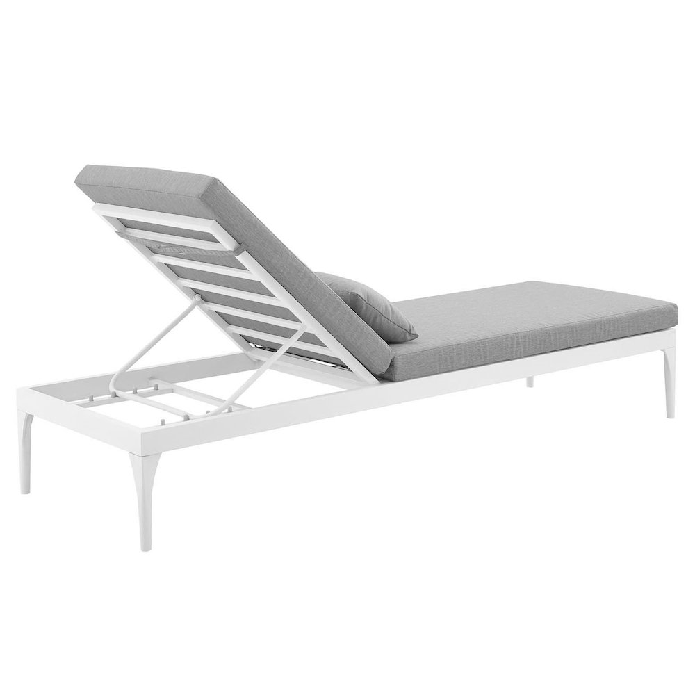 Perspective Cushion Outdoor Patio Chaise Lounge Chair. Picture 3