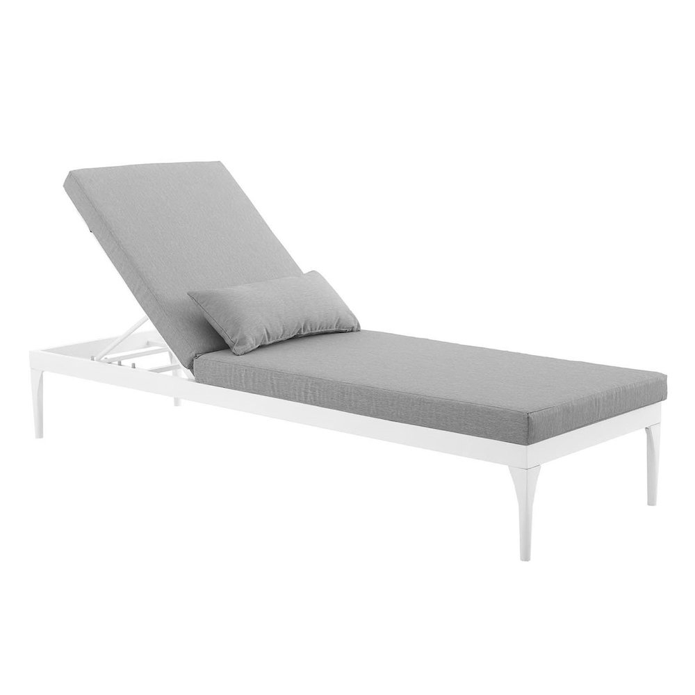 Perspective Cushion Outdoor Patio Chaise Lounge Chair. Picture 4