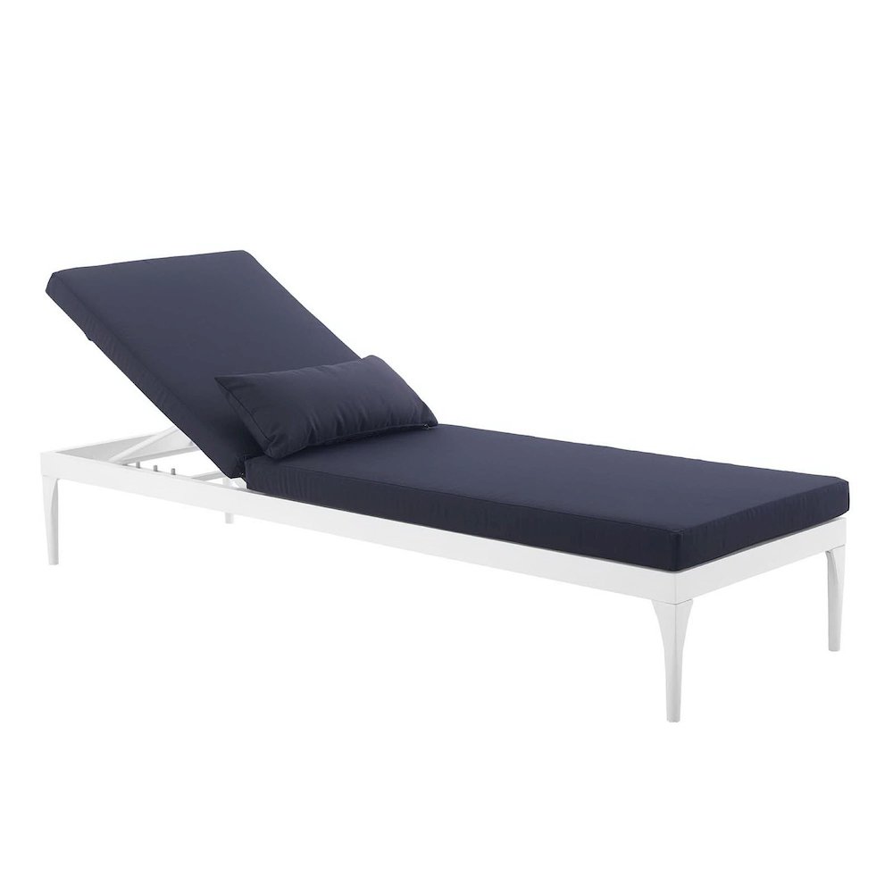 Perspective Cushion Outdoor Patio Chaise Lounge Chair. Picture 3