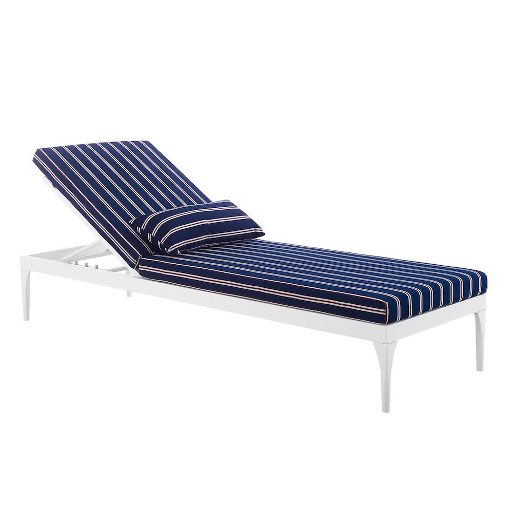 Perspective Cushion Outdoor Patio Chaise Lounge Chair. Picture 3