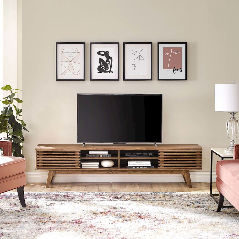 Render 70" Entertainment Center TV Stand. Picture 7