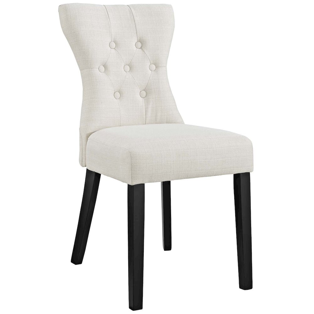 Silhouette Upholstered Fabric Dining Side Chairs Set of 2. Picture 2