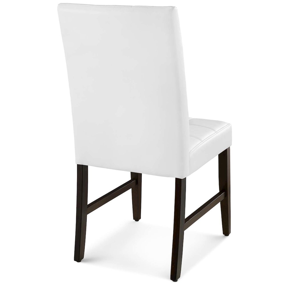 Promulgate Biscuit Tufted Upholstered Faux Leather Dining Side Chair Set of 2. Picture 4