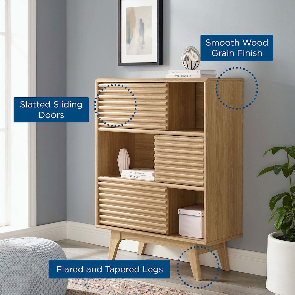 Render Three-Tier Display Storage Cabinet Stand. Picture 8