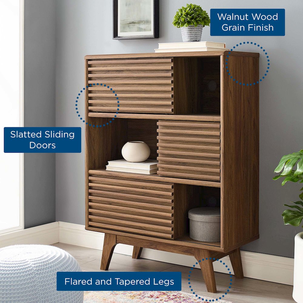 Render Three-Tier Display Storage Cabinet Stand. Picture 9