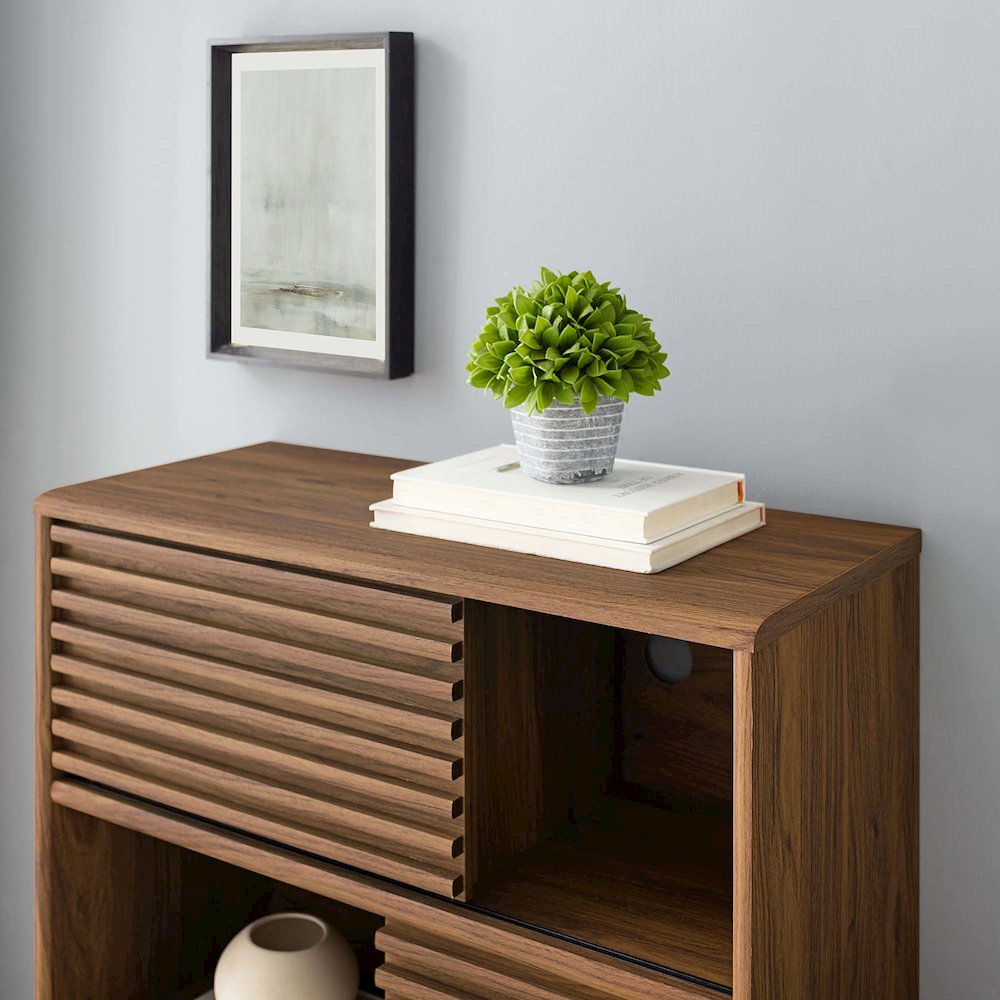 Render Three-Tier Display Storage Cabinet Stand. Picture 8