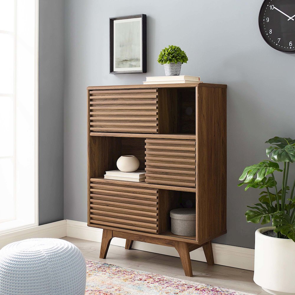 Render Three-Tier Display Storage Cabinet Stand. Picture 7