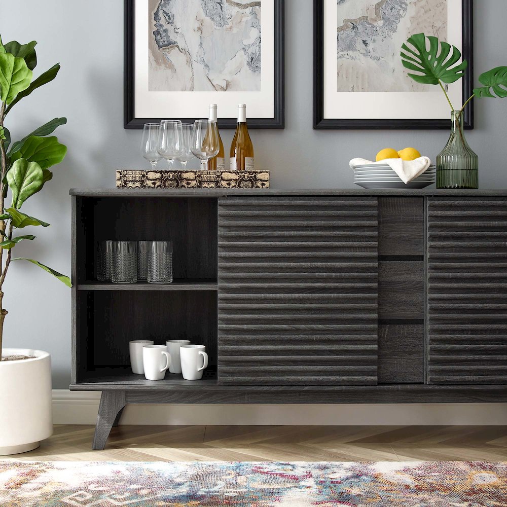 Render 63" Sideboard Buffet Table or TV Stand. Picture 9