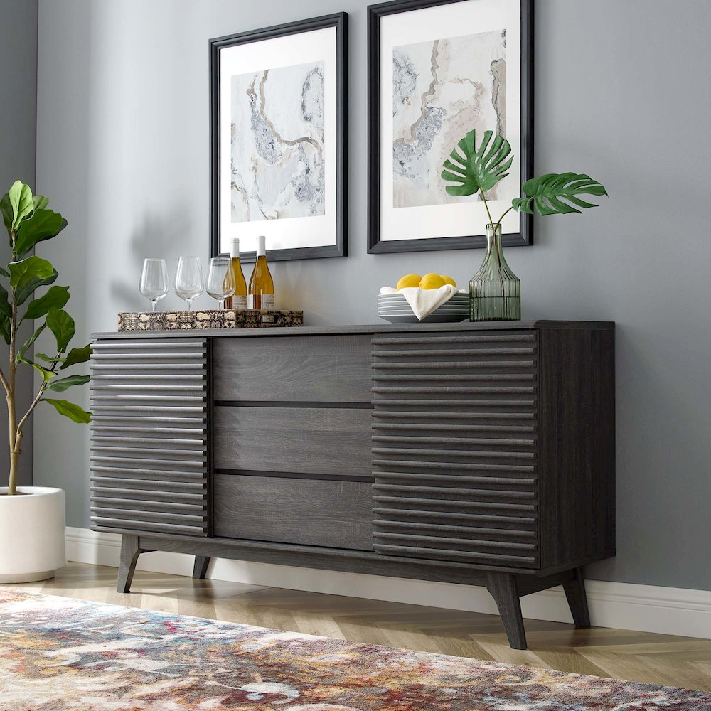 Render 63" Sideboard Buffet Table or TV Stand. Picture 7