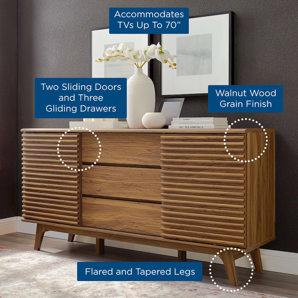 Render 63" Sideboard Buffet Table or TV Stand. Picture 12