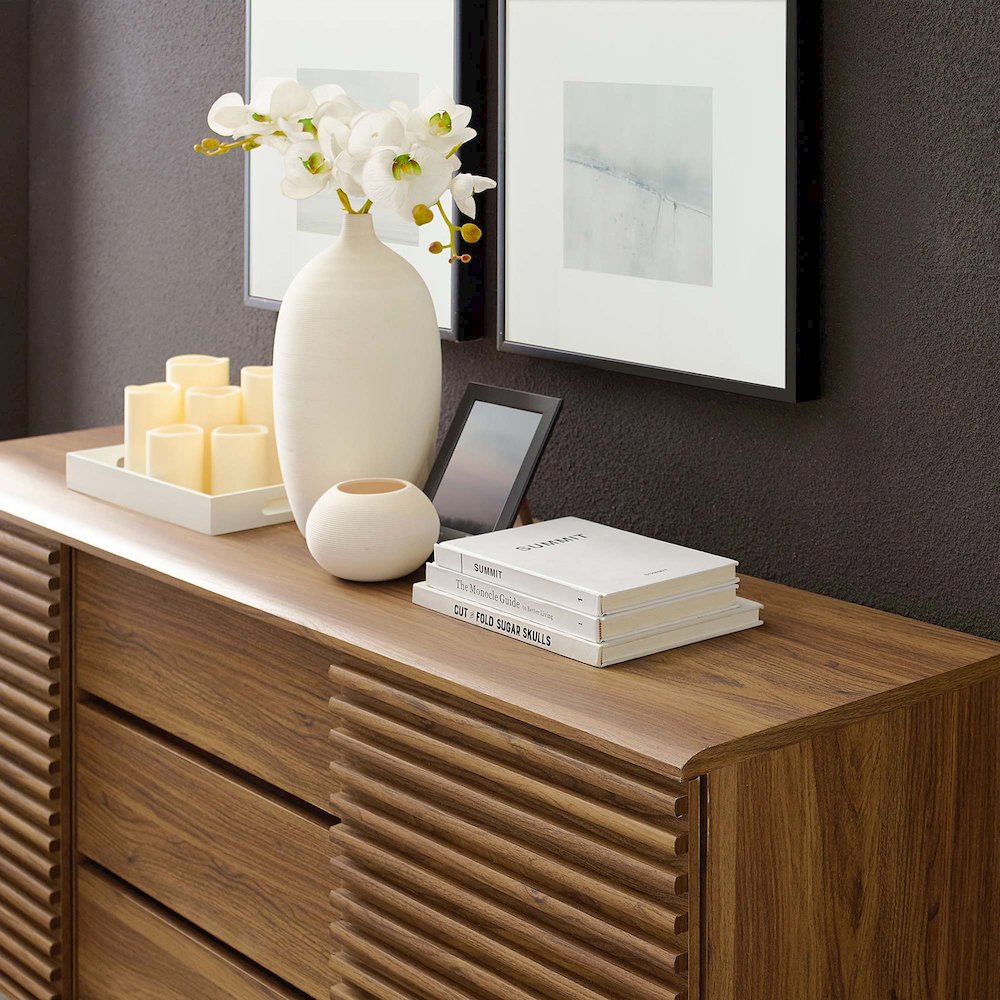 Render 63" Sideboard Buffet Table or TV Stand. Picture 11