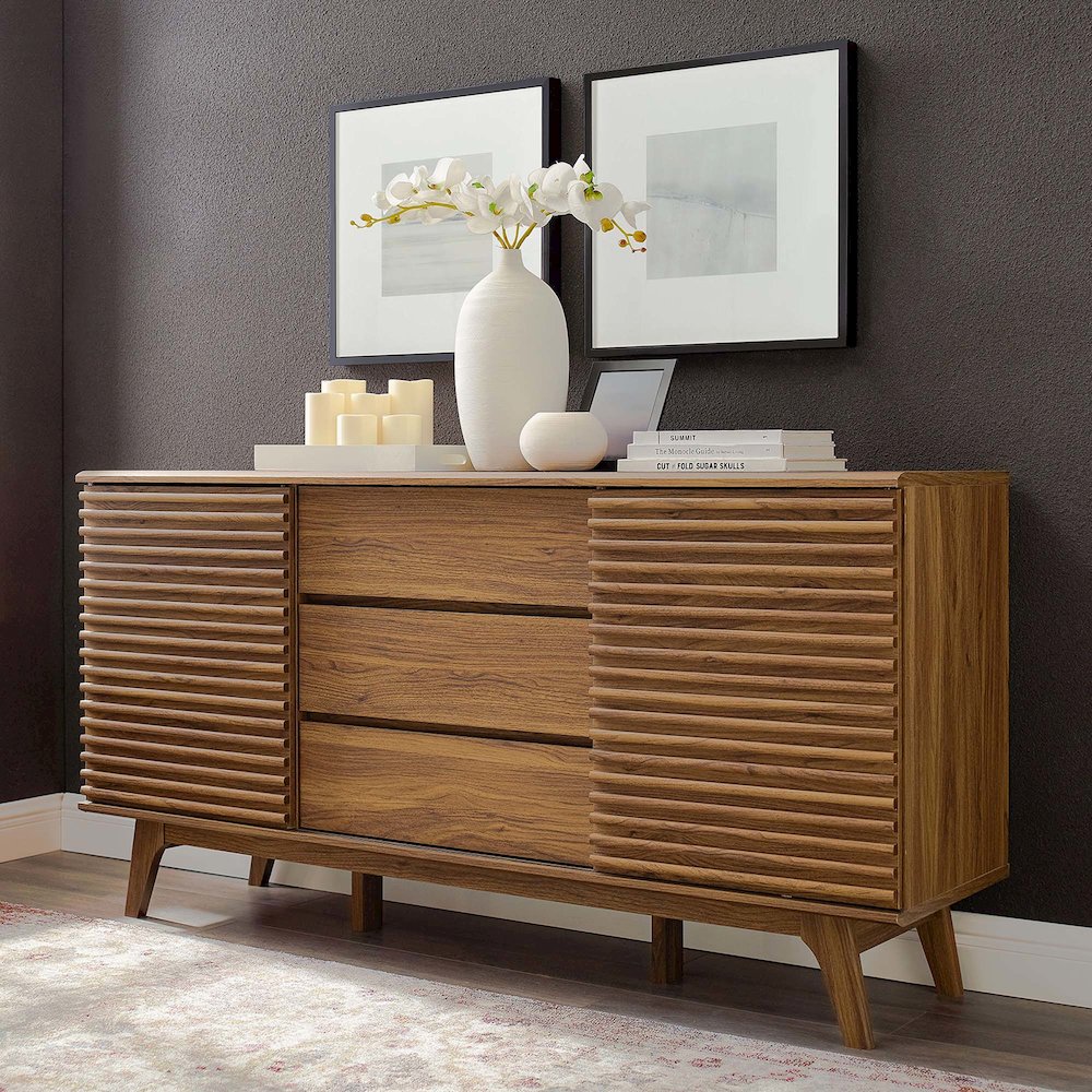 Render 63" Sideboard Buffet Table or TV Stand. Picture 10