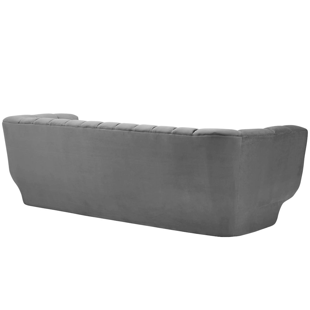 Entertain Vertical Channel Tufted Performance Velvet Sofa. Picture 3