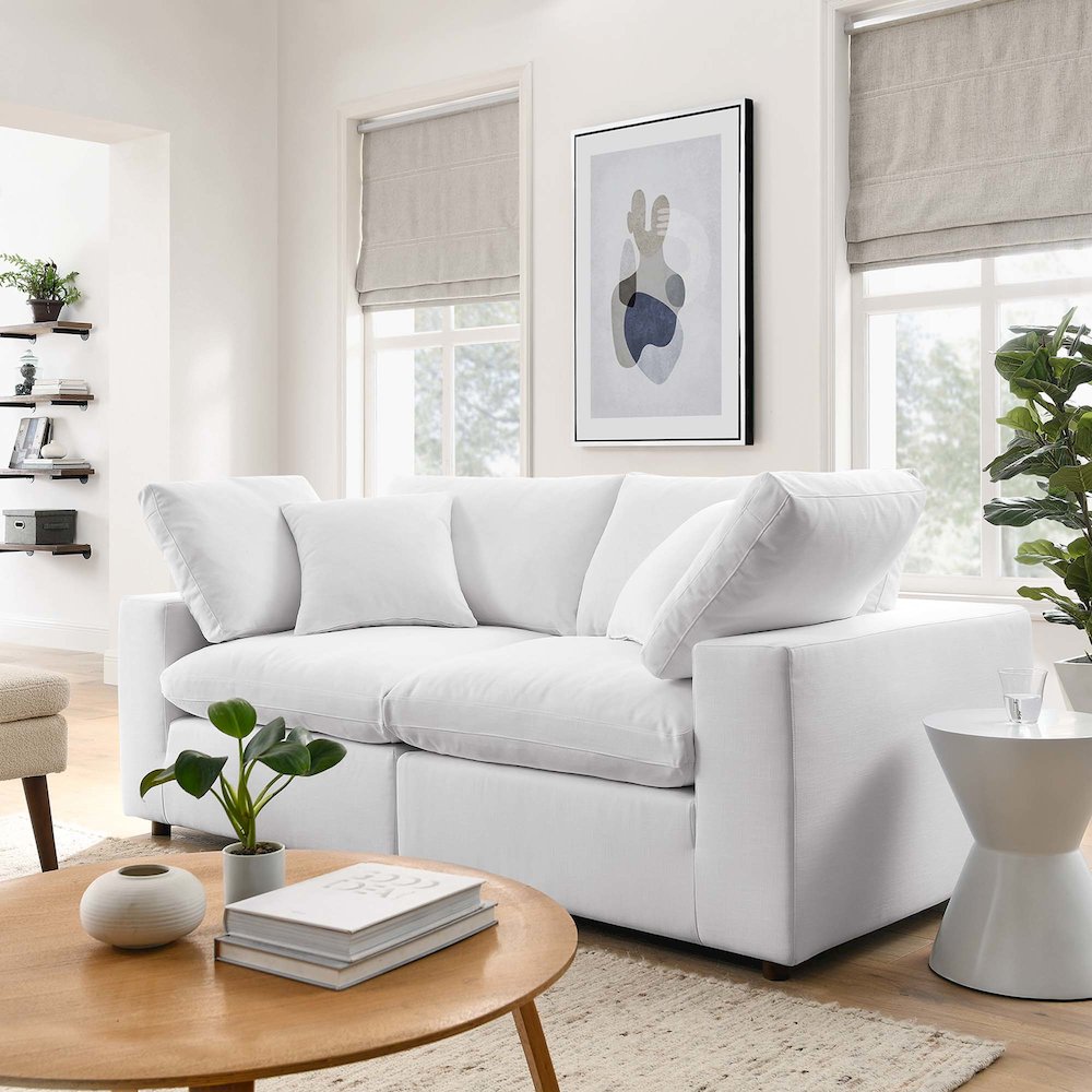 Commix 2 Piece Down Filled Overstuffed Sectional Sofa Set. Picture 8