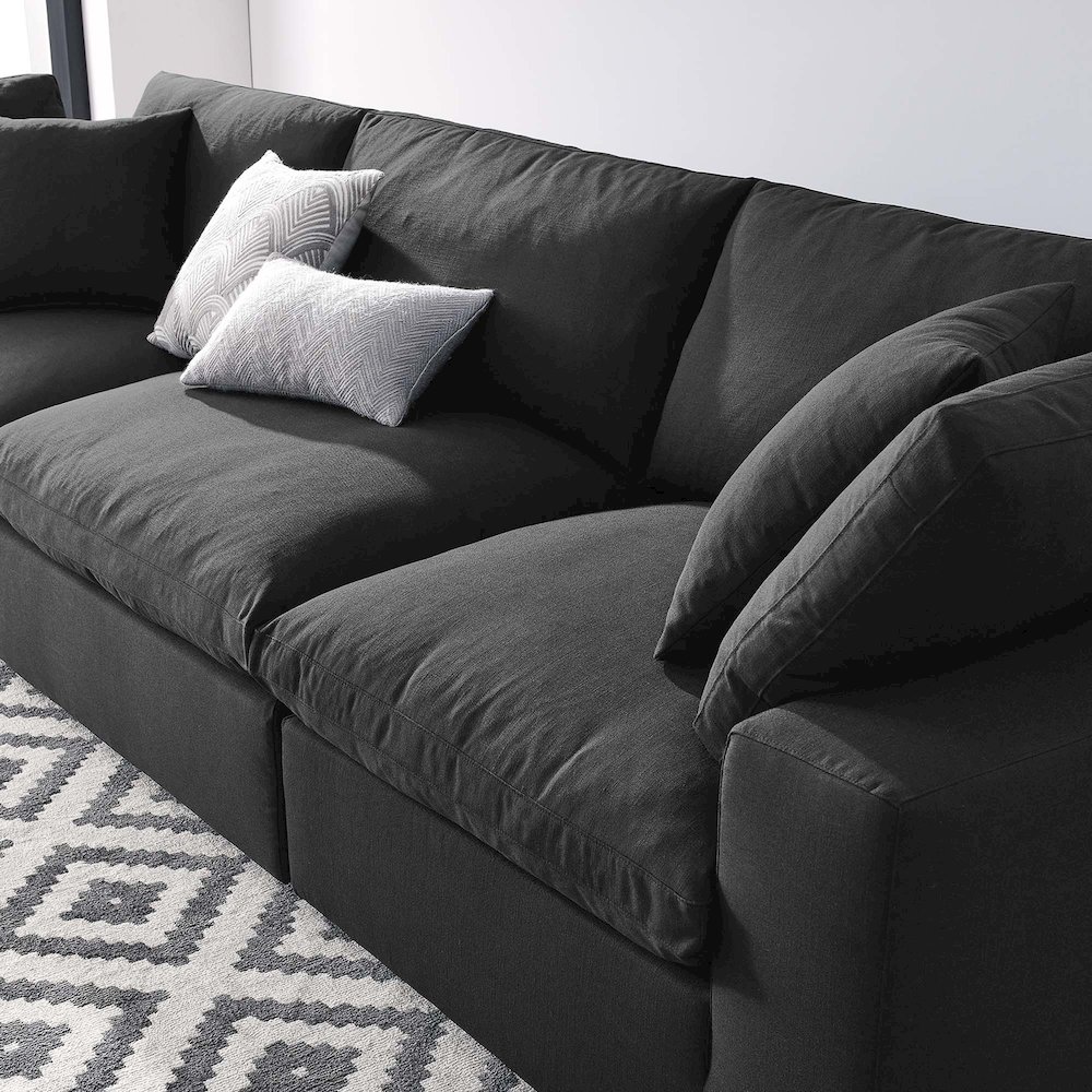 Commix 3 Piece Down Filled Overstuffed Sectional Sofa Set. Picture 16