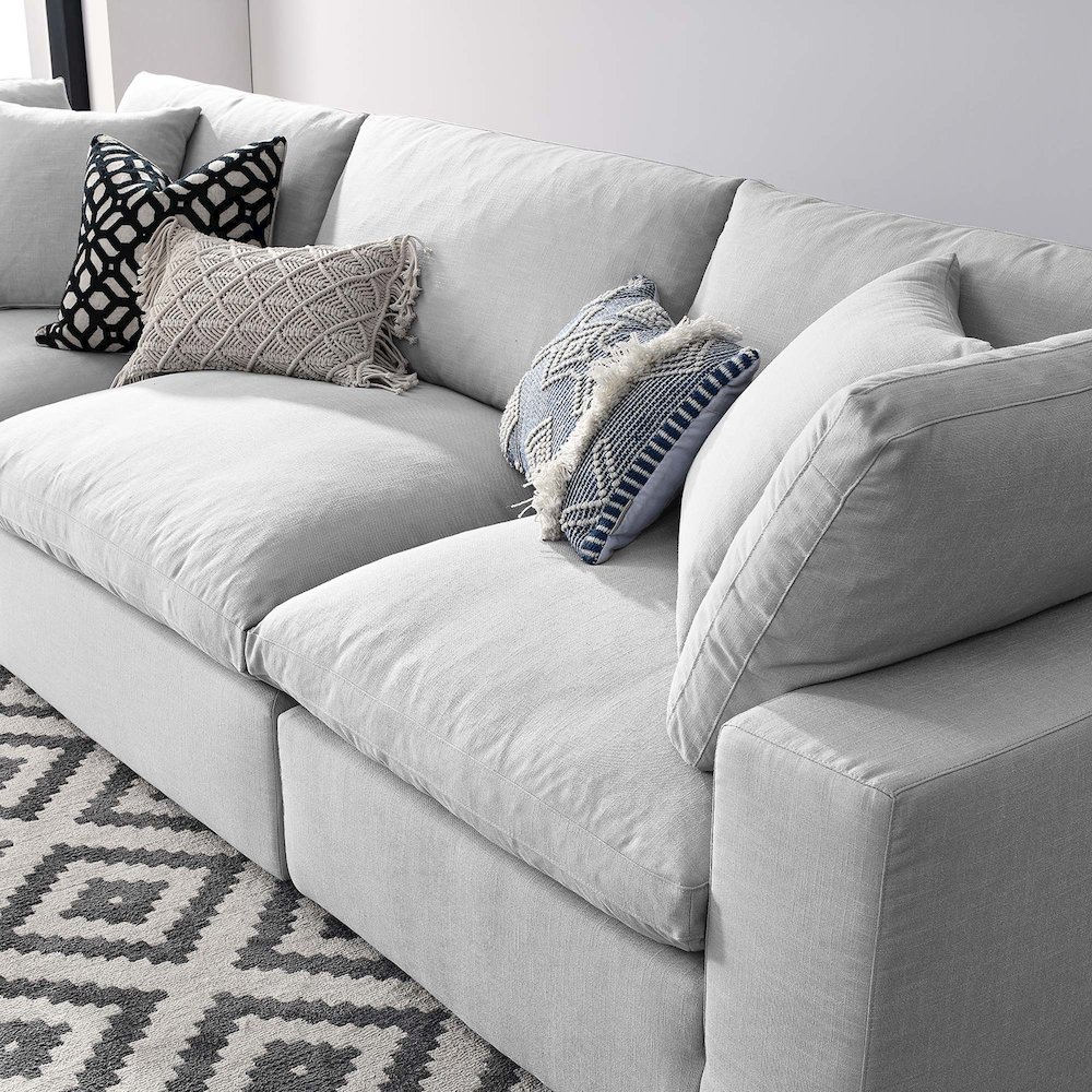 Commix 3 Piece Down Filled Overstuffed Sectional Sofa Set. Picture 16