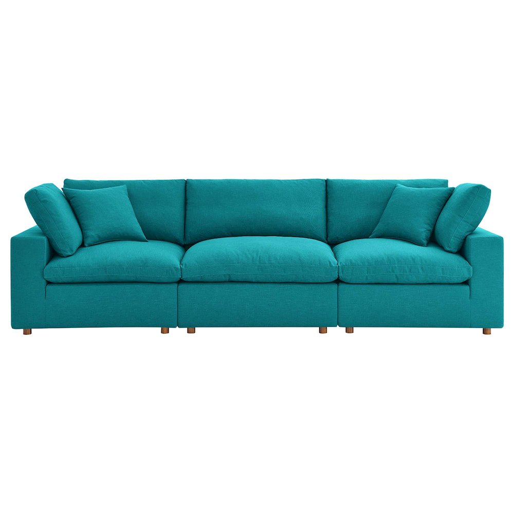 Commix 3 Piece Down Filled Overstuffed Sectional Sofa Set. Picture 12