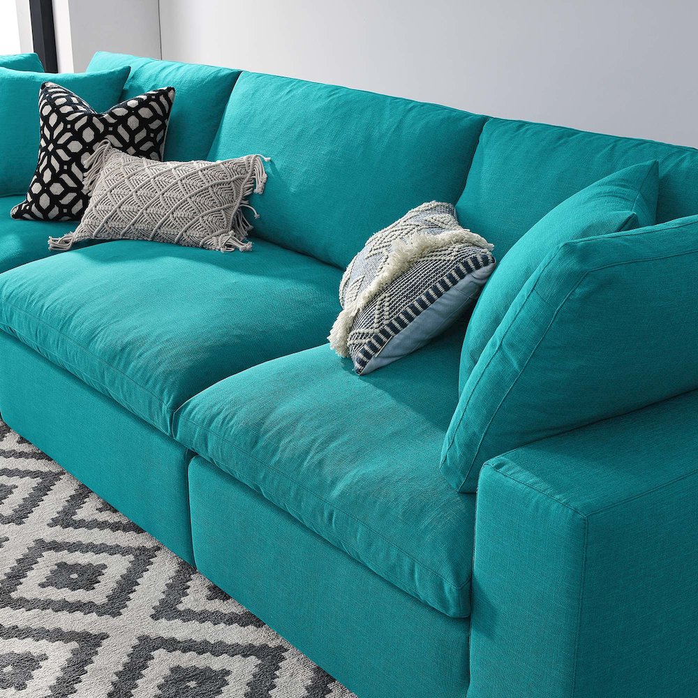 Commix 3 Piece Down Filled Overstuffed Sectional Sofa Set. Picture 16