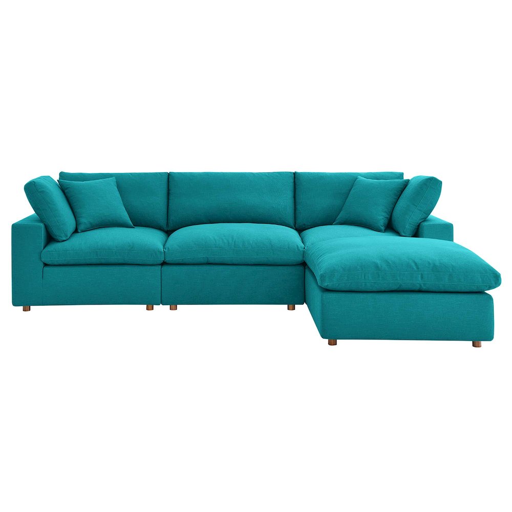 Commix 4 Piece Down Filled Overstuffed Sectional Sofa Set. Picture 12
