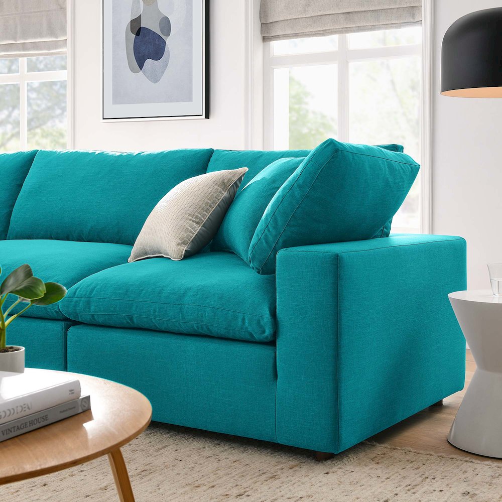 Commix 4 Piece Down Filled Overstuffed Sectional Sofa Set. Picture 14