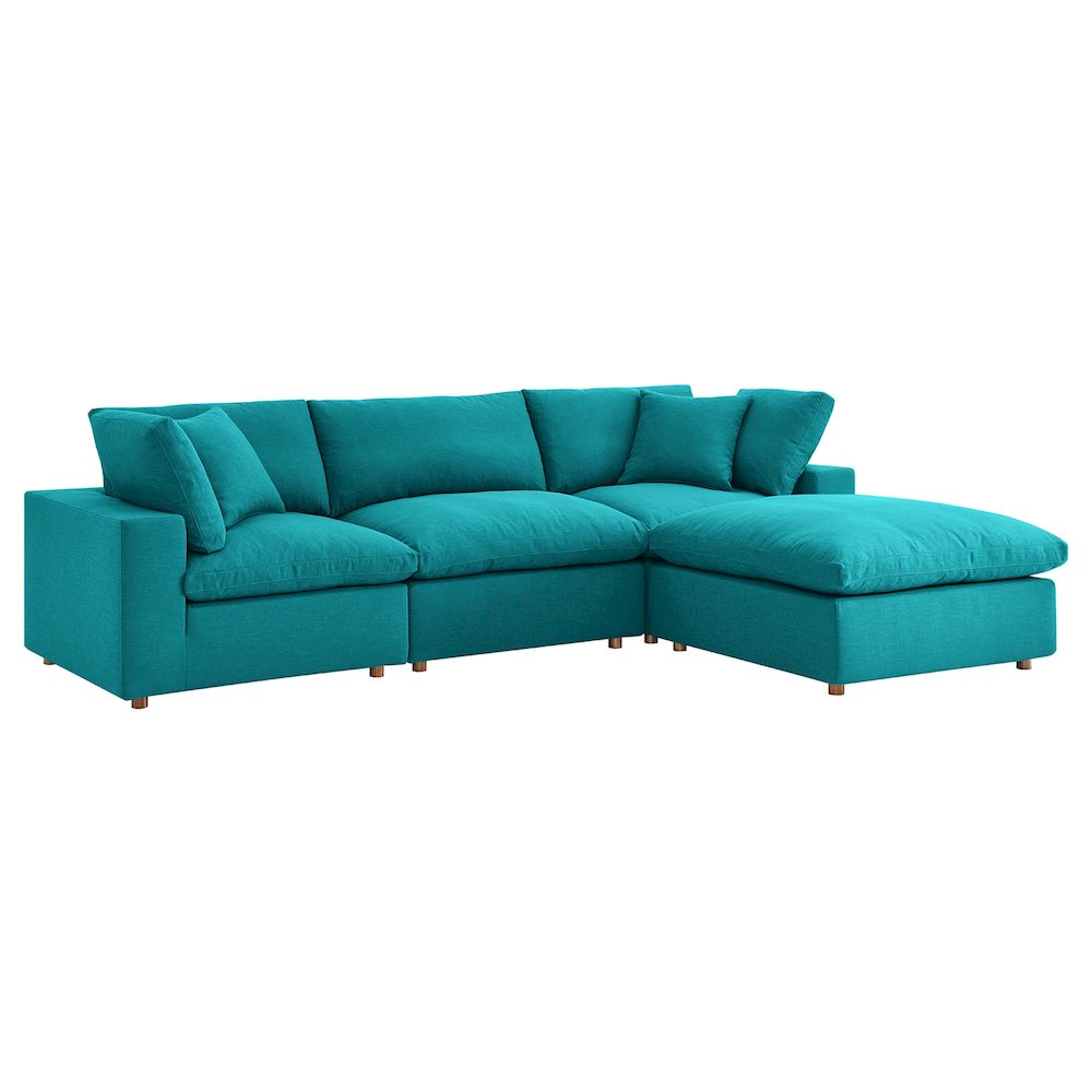 Commix 4 Piece Down Filled Overstuffed Sectional Sofa Set. Picture 1