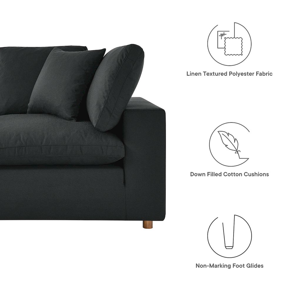 Commix 5 Piece Down Filled Overstuffed Sectional Sofa Set. Picture 5