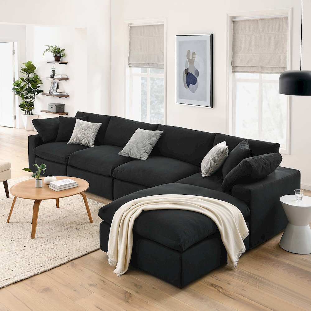 Commix 5 Piece Down Filled Overstuffed Sectional Sofa Set. Picture 17