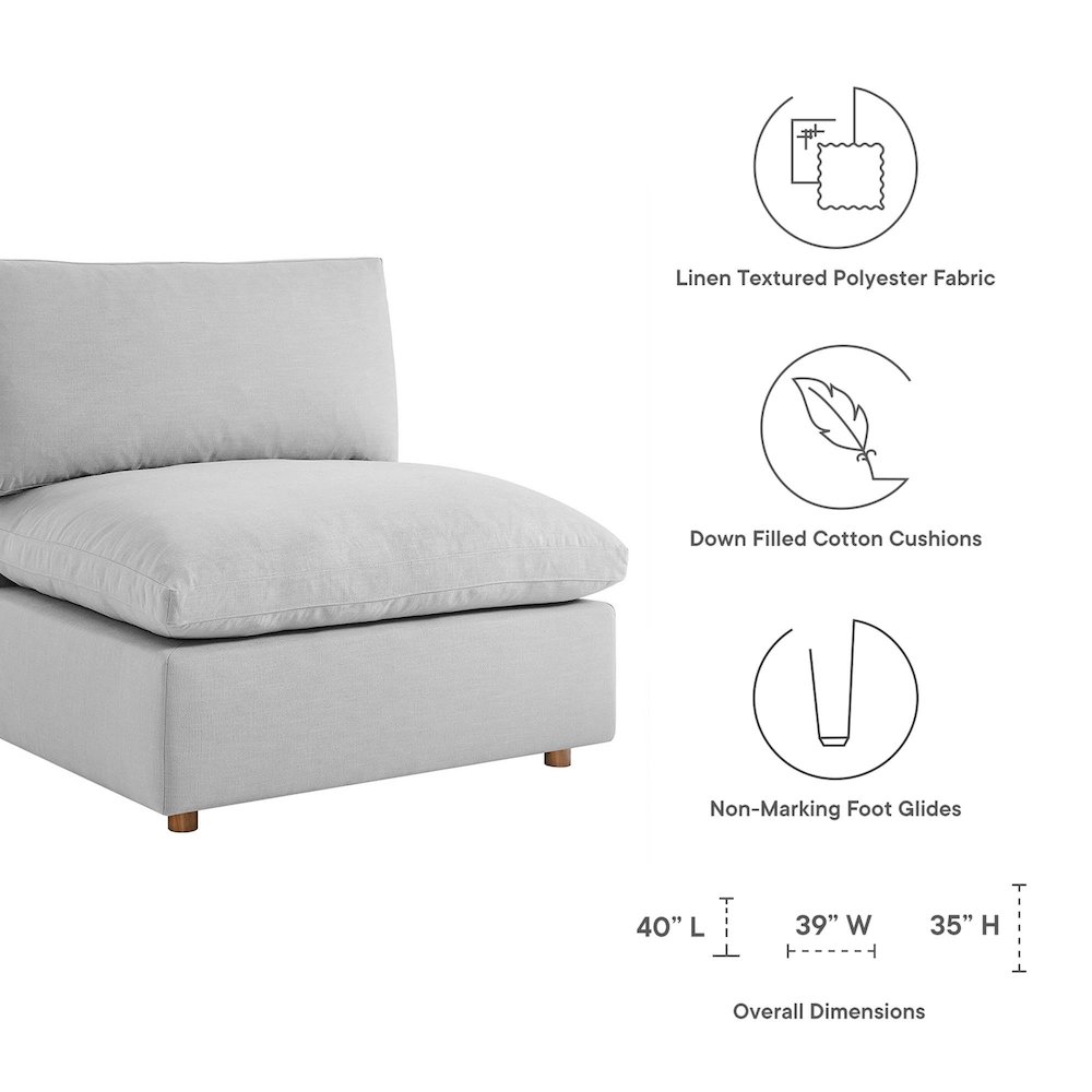 Commix 5 Piece Down Filled Overstuffed Sectional Sofa Set. Picture 2