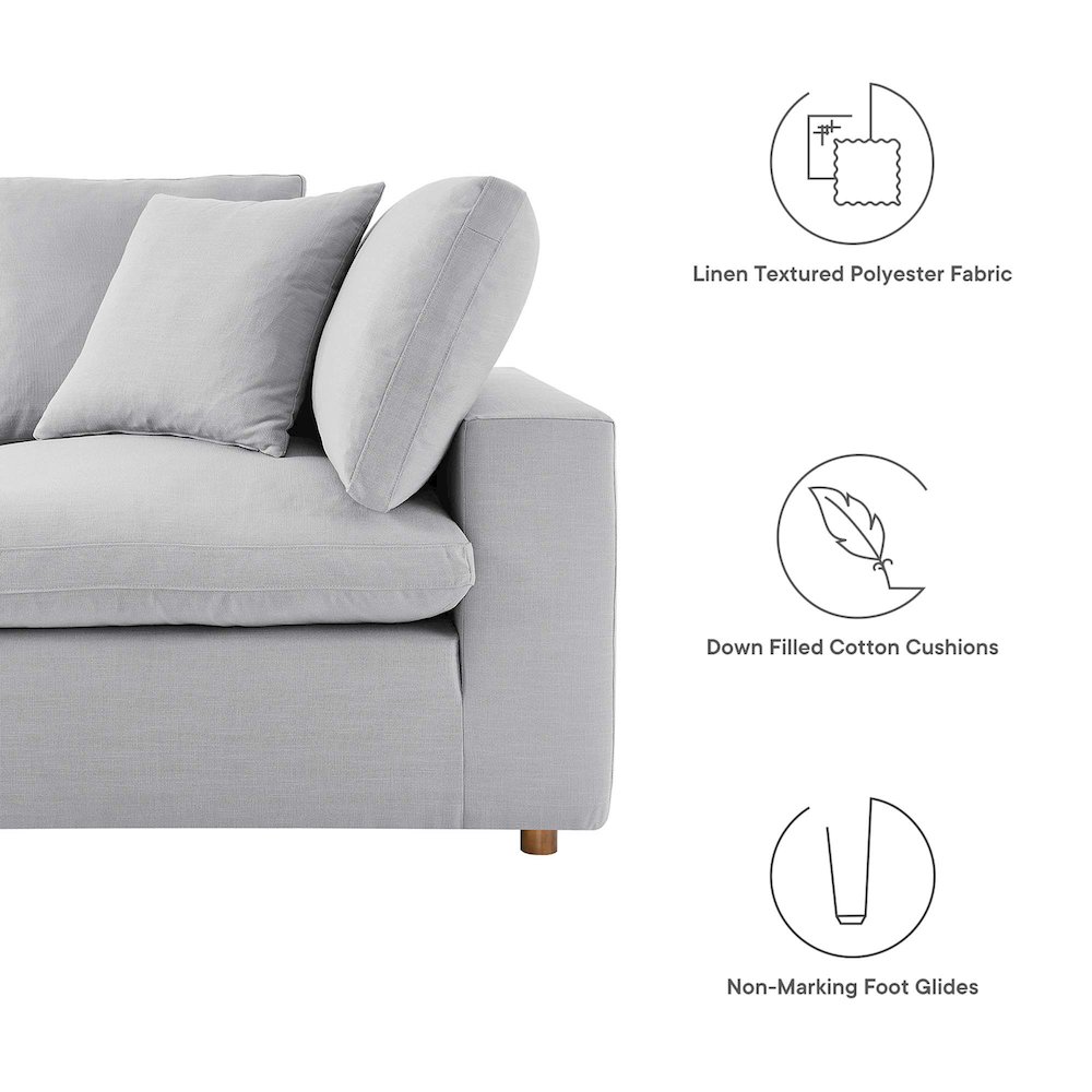 Commix 5 Piece Down Filled Overstuffed Sectional Sofa Set. Picture 5