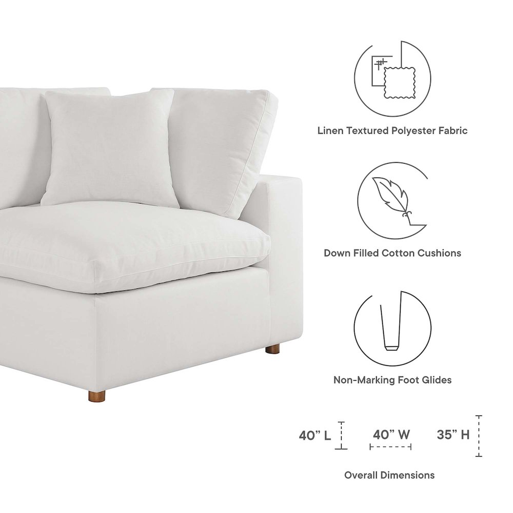Commix 5 Piece Down Filled Overstuffed Sectional Sofa Set. Picture 4