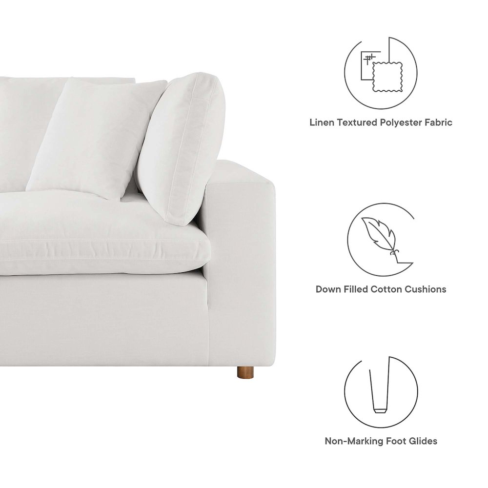 Commix 5 Piece Down Filled Overstuffed Sectional Sofa Set. Picture 5