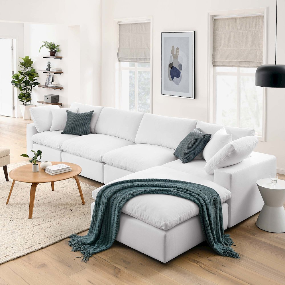 Commix 5 Piece Down Filled Overstuffed Sectional Sofa Set. Picture 17