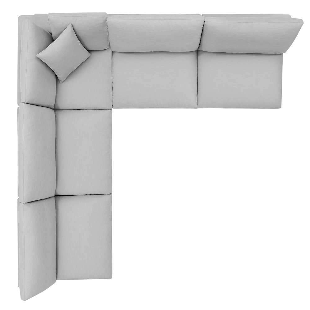 Commix 5-Piece Down Filled Overstuffed Armless Sectional Sofa. Picture 12