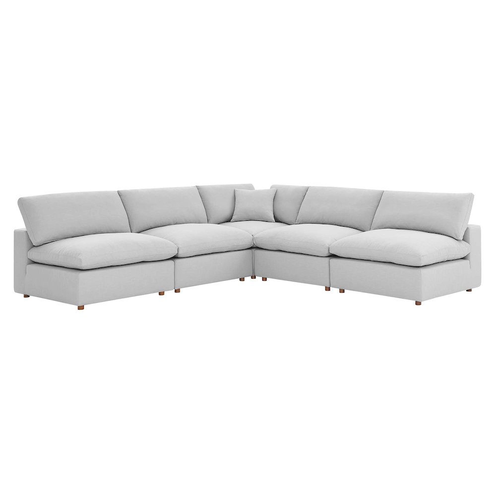 Commix 5-Piece Down Filled Overstuffed Armless Sectional Sofa. Picture 1