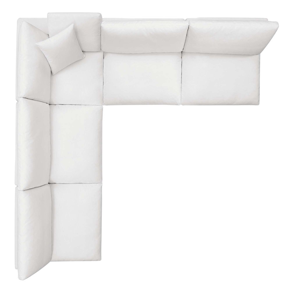 Commix 5-Piece Down Filled Overstuffed Armless Sectional Sofa. Picture 13
