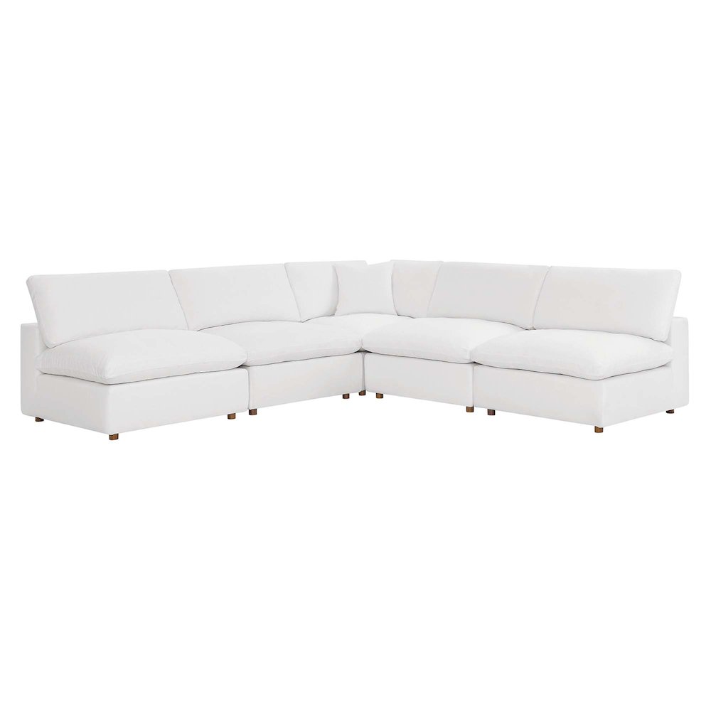 Commix 5-Piece Down Filled Overstuffed Armless Sectional Sofa. Picture 1