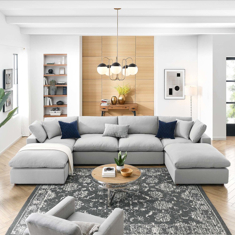 Commix 6-Piece Down Filled Overstuffed Sectional Sofa. Picture 17