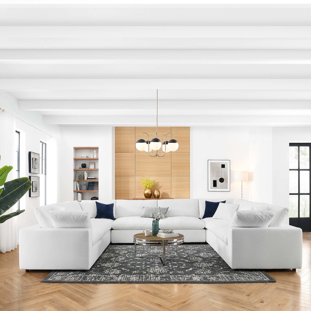 Commix 8-Piece Down Filled Overstuffed Sectional Sofa. Picture 14