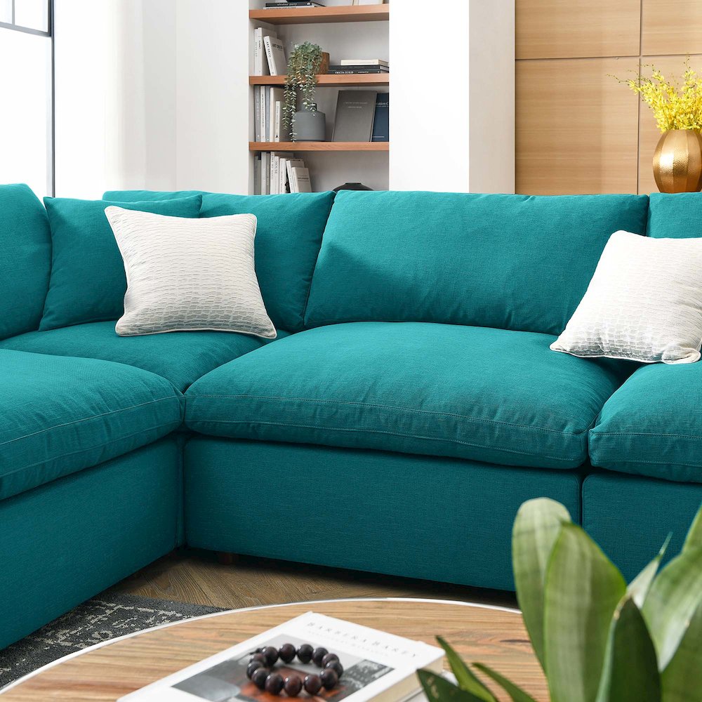 Commix 8-Piece Down Filled Overstuffed Sectional Sofa. Picture 15