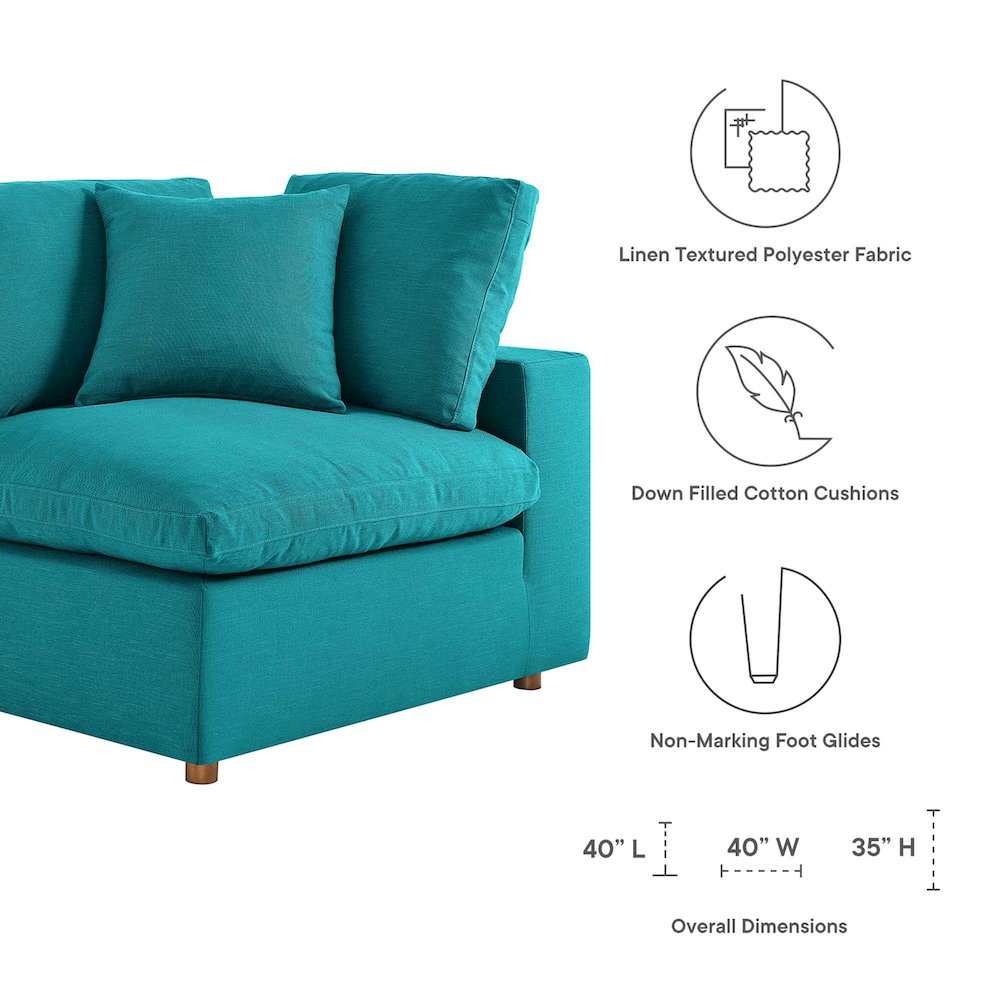 Commix 8-Piece Down Filled Overstuffed Sectional Sofa. Picture 3