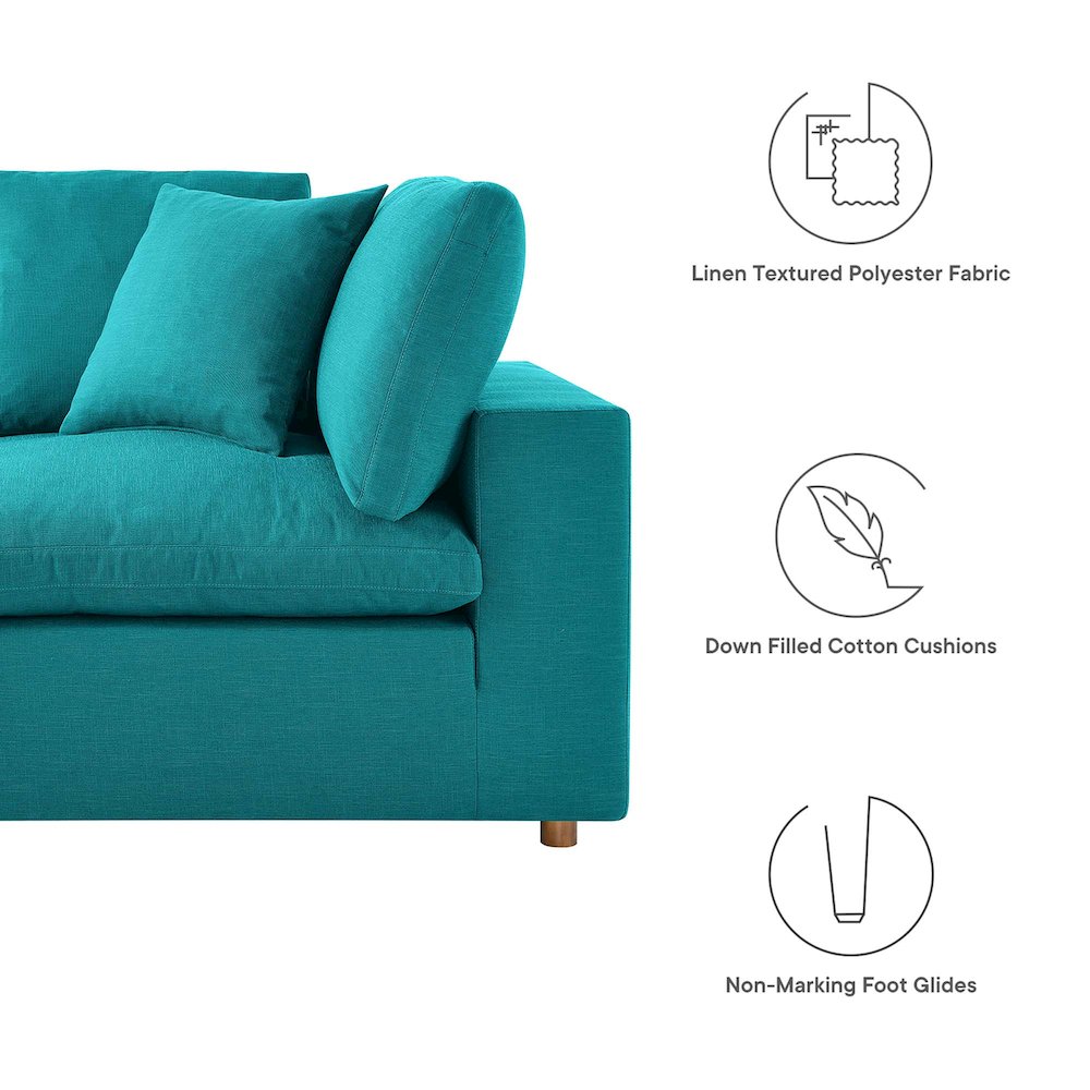 Commix 8-Piece Down Filled Overstuffed Sectional Sofa. Picture 4