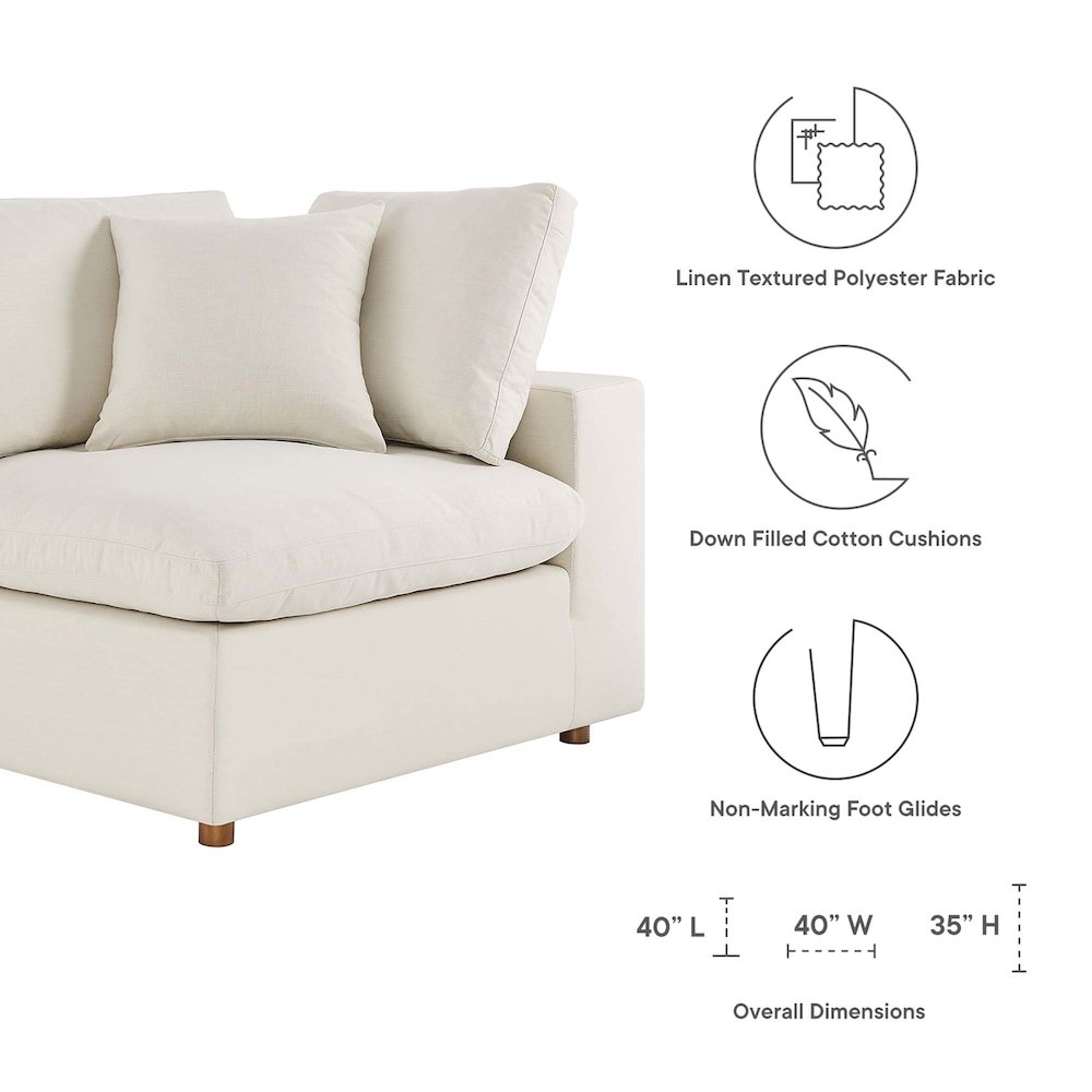 Commix 7-Piece Down Filled Overstuffed Sectional Sofa. Picture 2