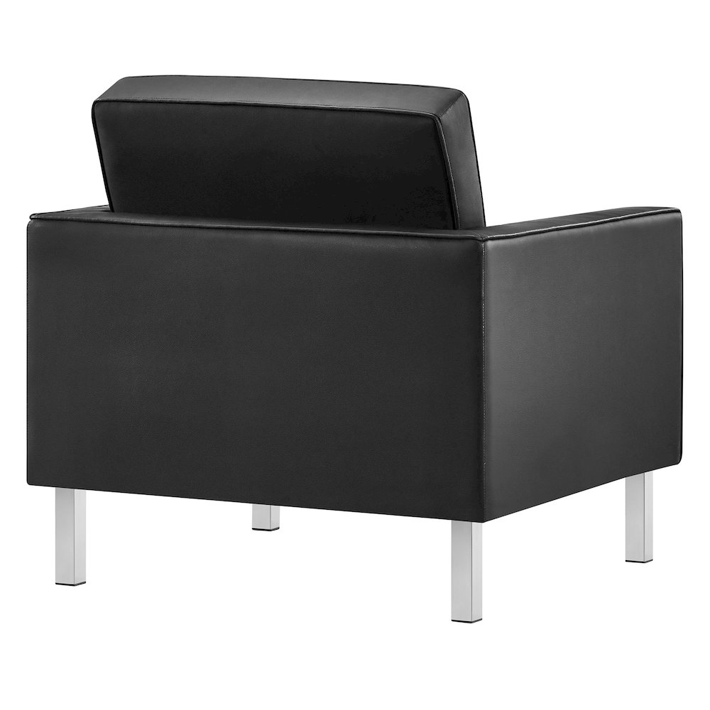 Loft Tufted Vegan Leather Armchair. Picture 5