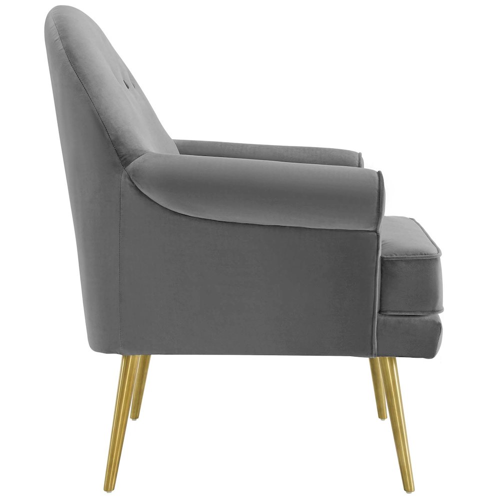 Revive Tufted Button Accent Performance Velvet Armchair. Picture 2